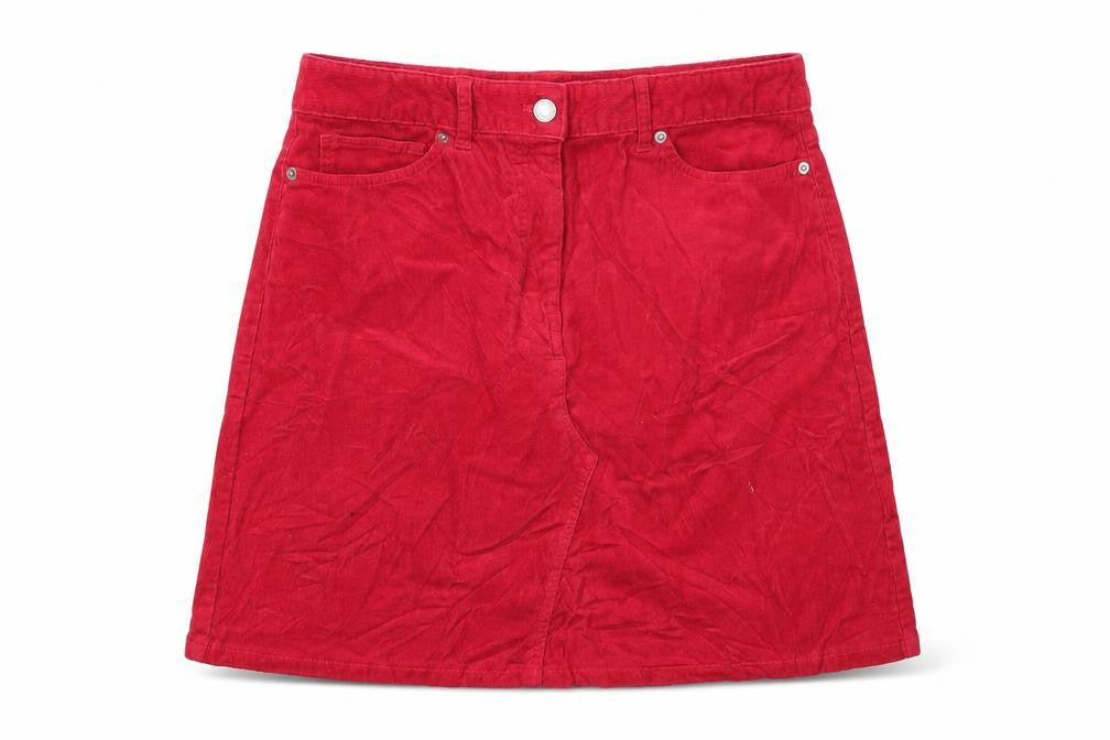 Marks and Spencer Womens Pink  Corduroy A-Line Skirt Size 12