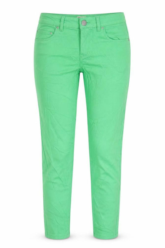 Front view of Only women’s green denim skinny jeans, size S, 30-inch leg