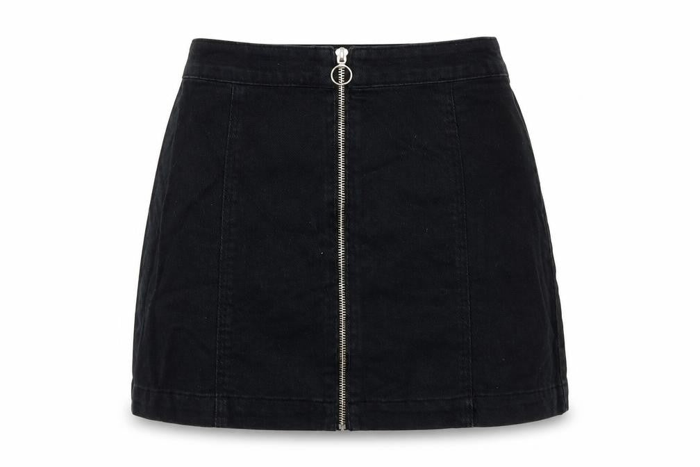 Divided by H&M Womens Black  Denim A-Line Skirt Size 8