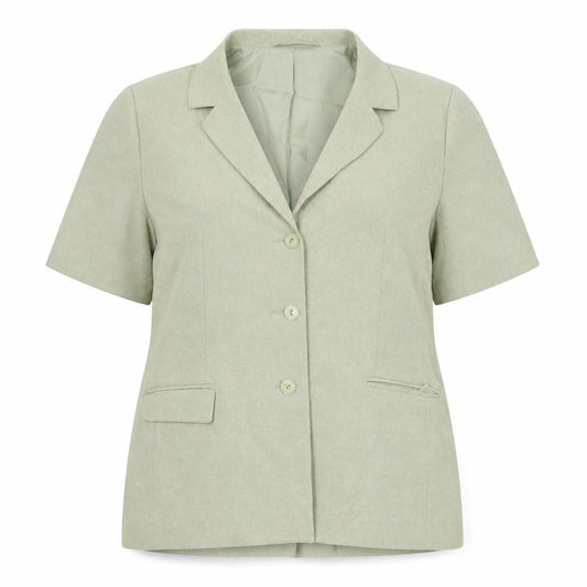 Front view of Berkertex women’s green jacket suit jacket, size UK 18