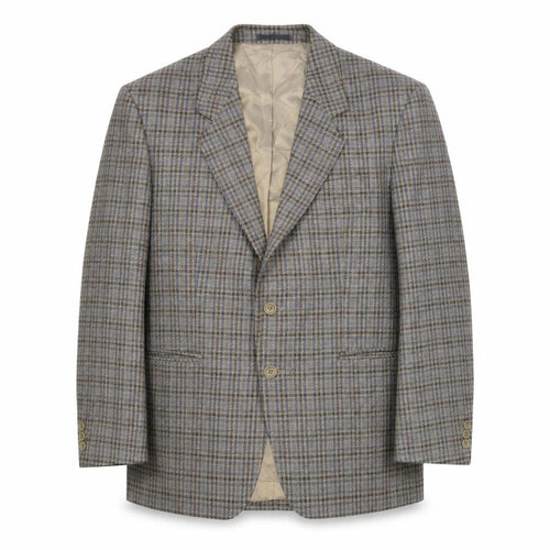 Varteks Mens Beige Plaid  Jacket Suit Jacket Size L