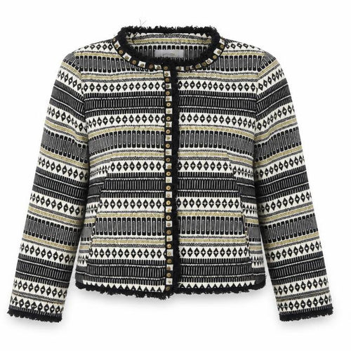 Per Una Womens Black Striped  Jacket  Size 8