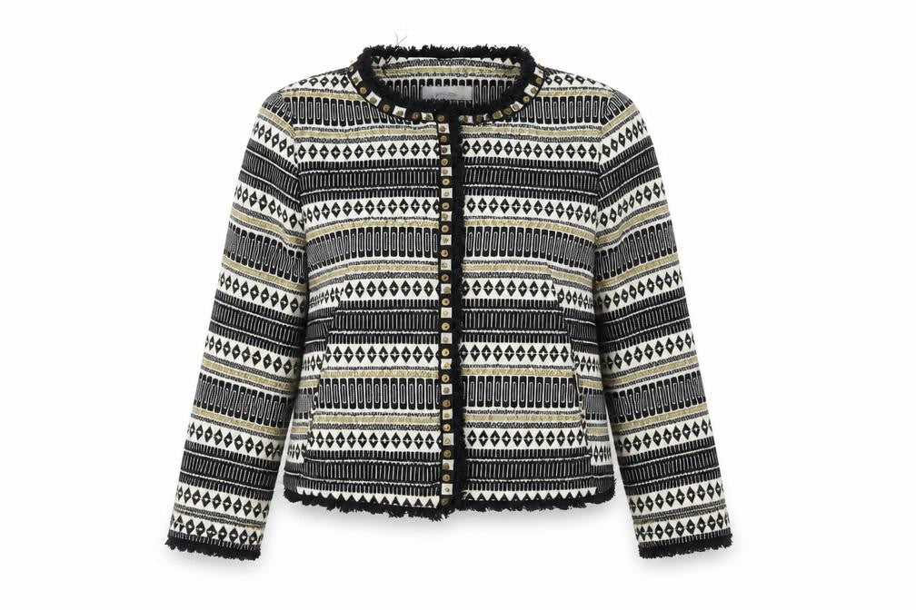 Per Una Womens Black Striped  Jacket  Size 8