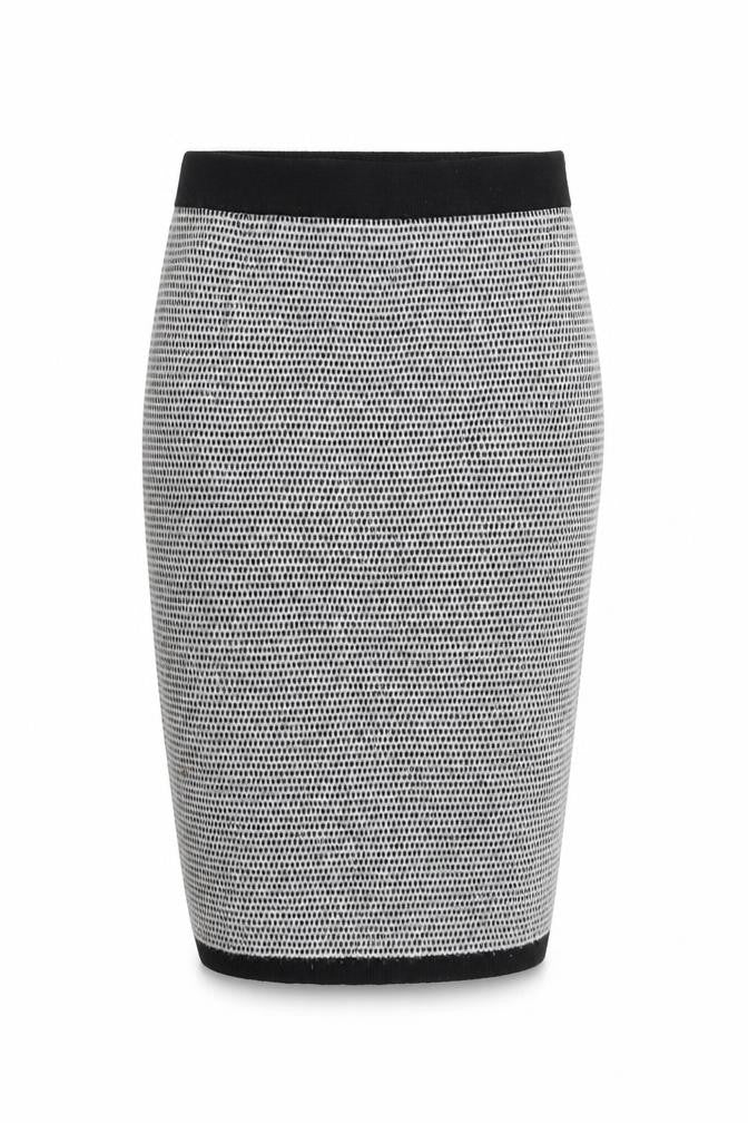 Front view of Tu women’s green knit straight & pencil skirt, size UK 12