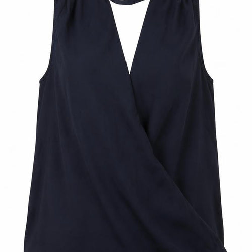 New Look Womens Blue  Chiffon Basic Blouse Size 12