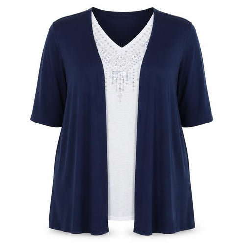 Gabrielle Vicenza Womens Blue  Jersey A-Line  Size 16  - Layered