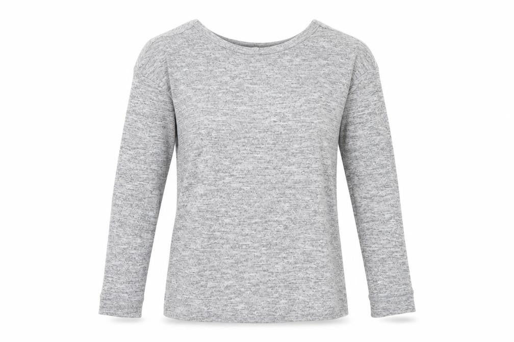 Miss Selfridge Womens Grey  Jersey Basic T-Shirt Size 8  - Open Back