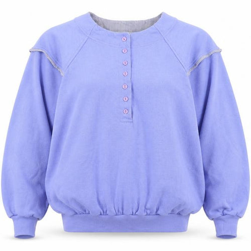 HONEY Womens Purple  Jersey Pullover Sweatshirt One Size