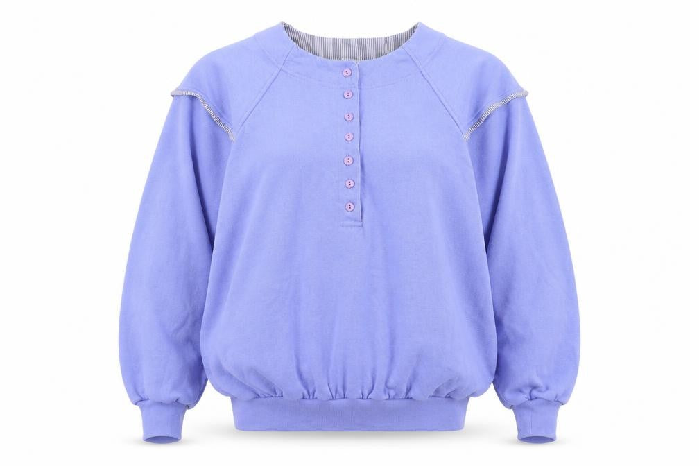 HONEY Womens Purple  Jersey Pullover Sweatshirt One Size
