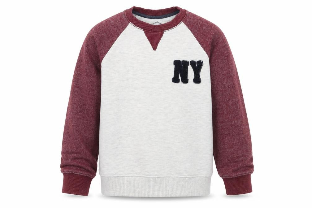Matalan Boys Grey Colourblock Jersey Pullover Sweatshirt Size 9 Years  - NY