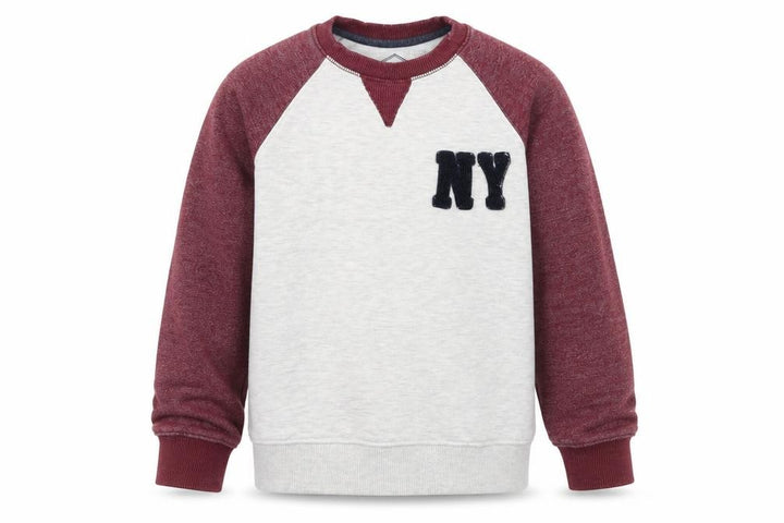 Matalan Boys Grey Colourblock Jersey Pullover Sweatshirt Size 9 Years  - NY