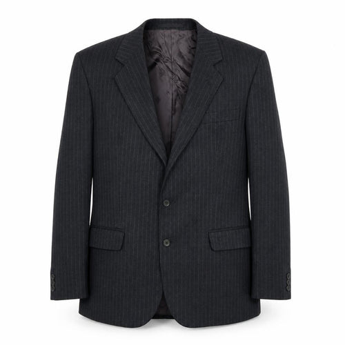 Burton Mens Grey Striped  Jacket Suit Jacket Size 38