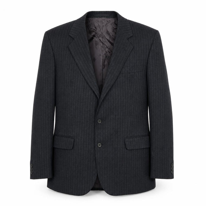 Burton Mens Grey Striped  Jacket Suit Jacket Size 38