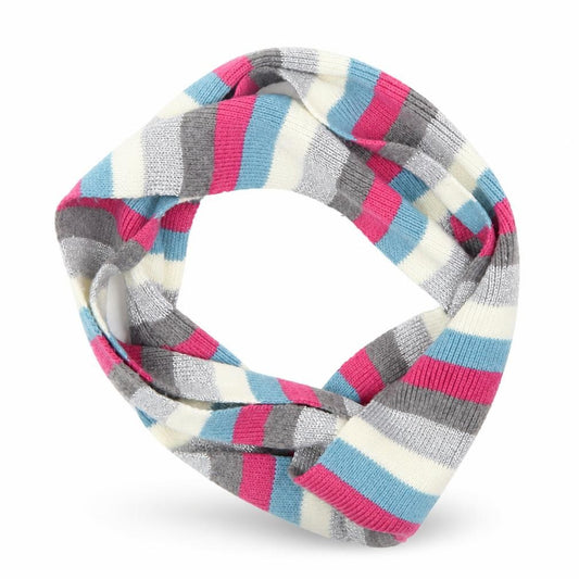 Preworn Girls Multicoloured Striped  Scarf Scarves & Wraps One Size  - Snood