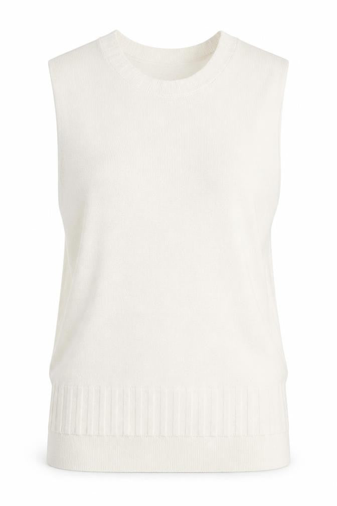 Topshop Womens Ivory   Basic Tank Size 10