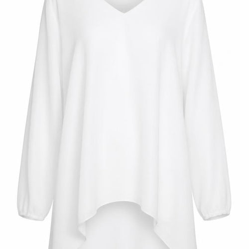 Preworn Womens White  Chiffon Basic Blouse Size XL