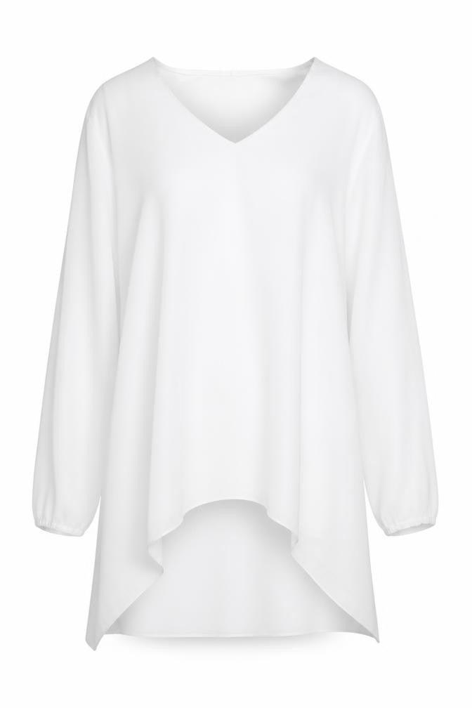 Preworn Womens White  Chiffon Basic Blouse Size XL