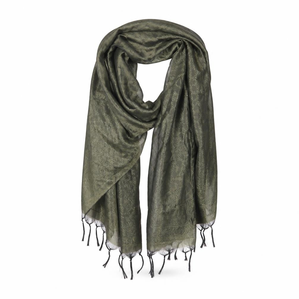 Preworn Womens Green Floral   Shawl/Wrap