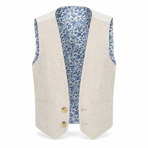hemloom Boys Beige   Jacket Waistcoat Size 3 Years