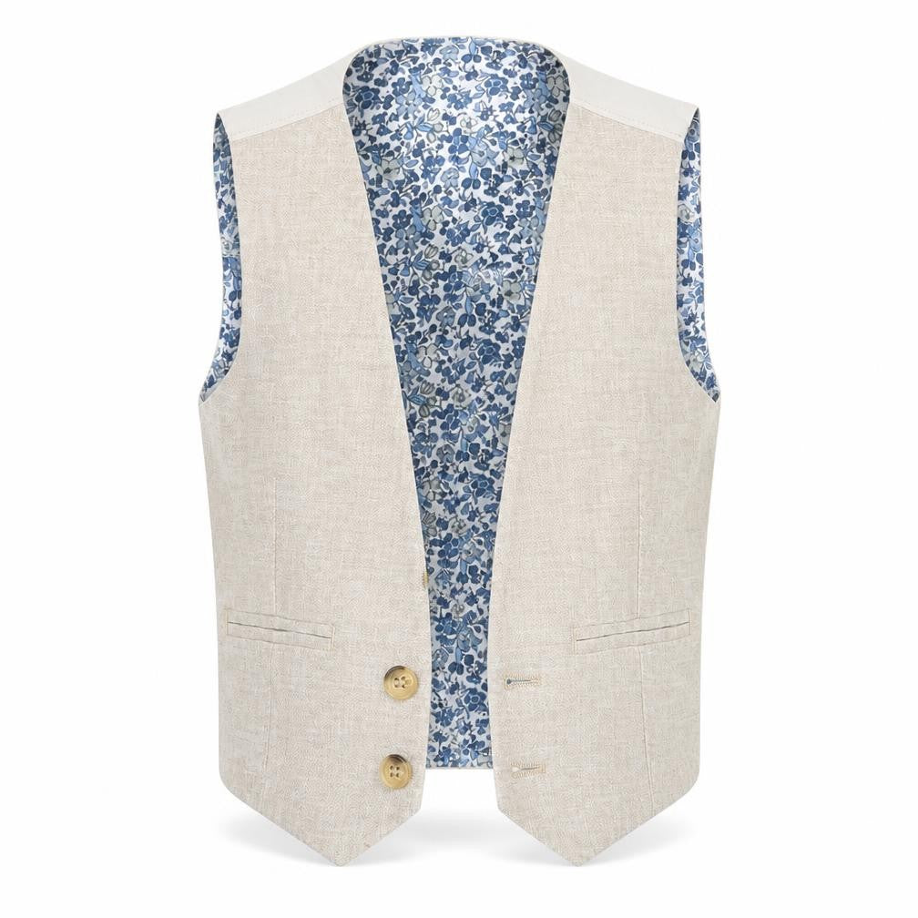 hemloom Boys Beige   Jacket Waistcoat Size 3 Years