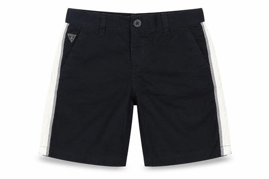 Front view of Guess kids girls’ black chino shorts, size 7, years