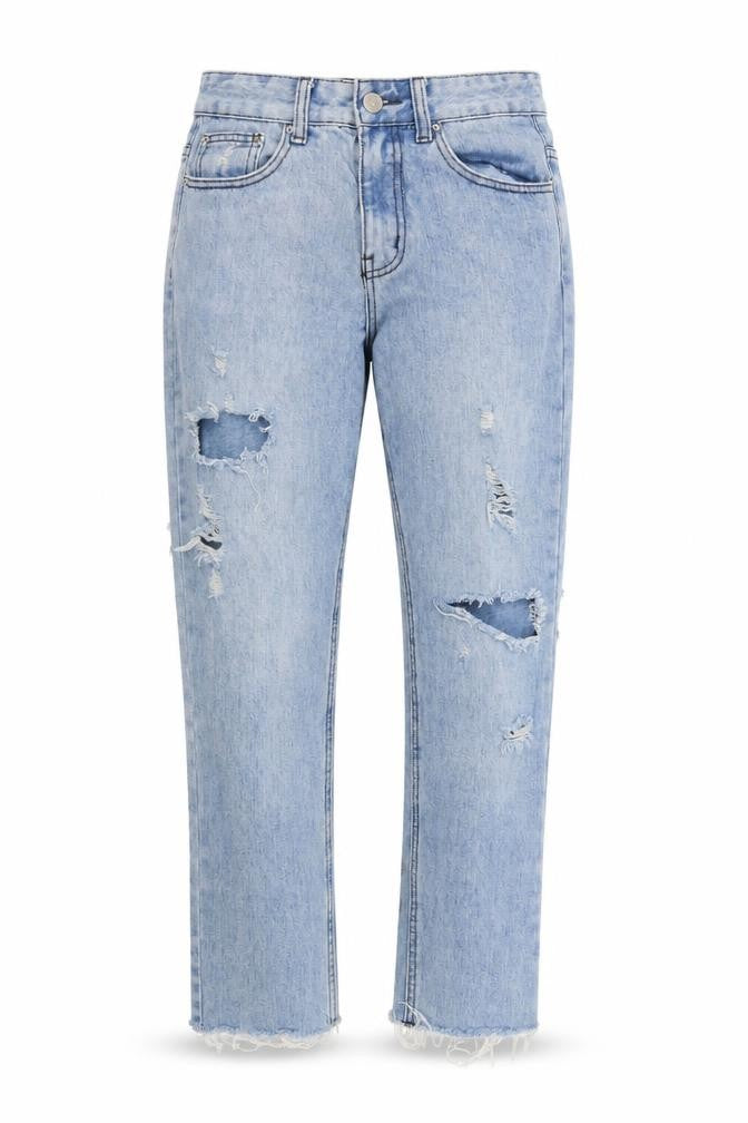 Preworn Womens Blue Straight Jeans Size 8 L25 in