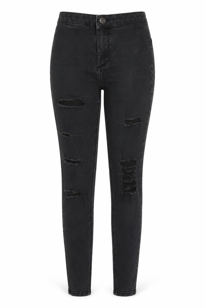 Topshop Womens Black  Denim Jegging Jeans Size 25 in L26 in