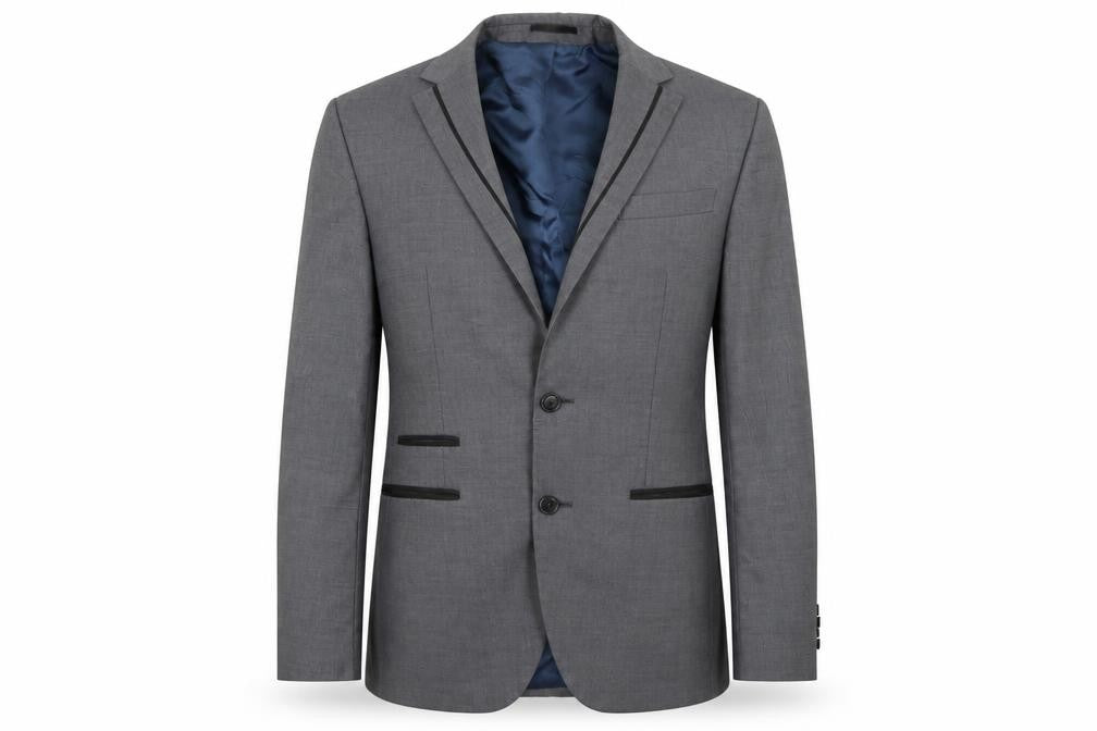 Front view of River Island men’s grey jacket blazer, size 34