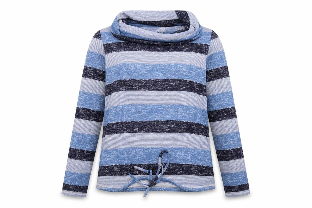 isw Womens Blue Striped Knit Pullover Jumper Size 10