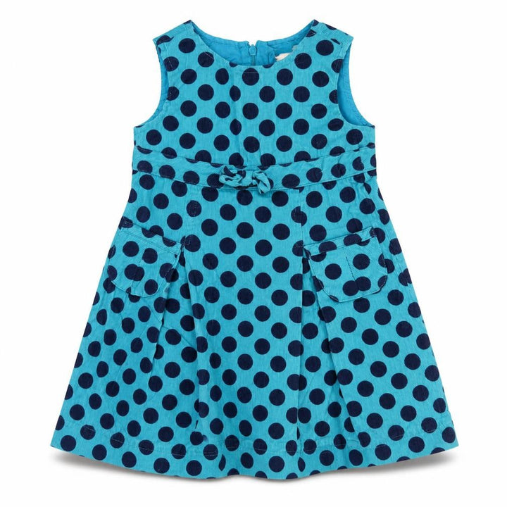 John Lewis Girls Blue Polka Dot A-Line Size 3 Years
