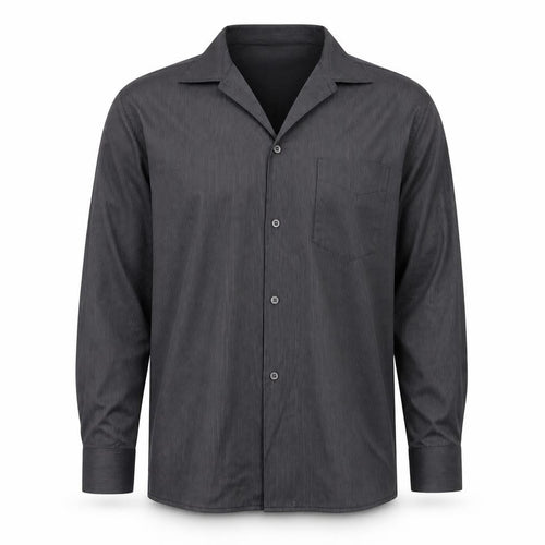 Preworn Mens Black Striped   Button-Up Size L