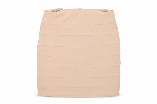 Front view of New Look women’s pink a-line skirt, size UK 8