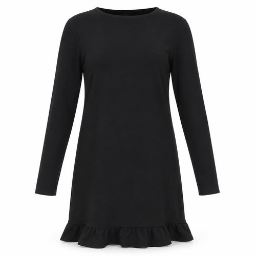 Missguided Womens Black  Rayon Bodycon  Size 8  - Frill hem