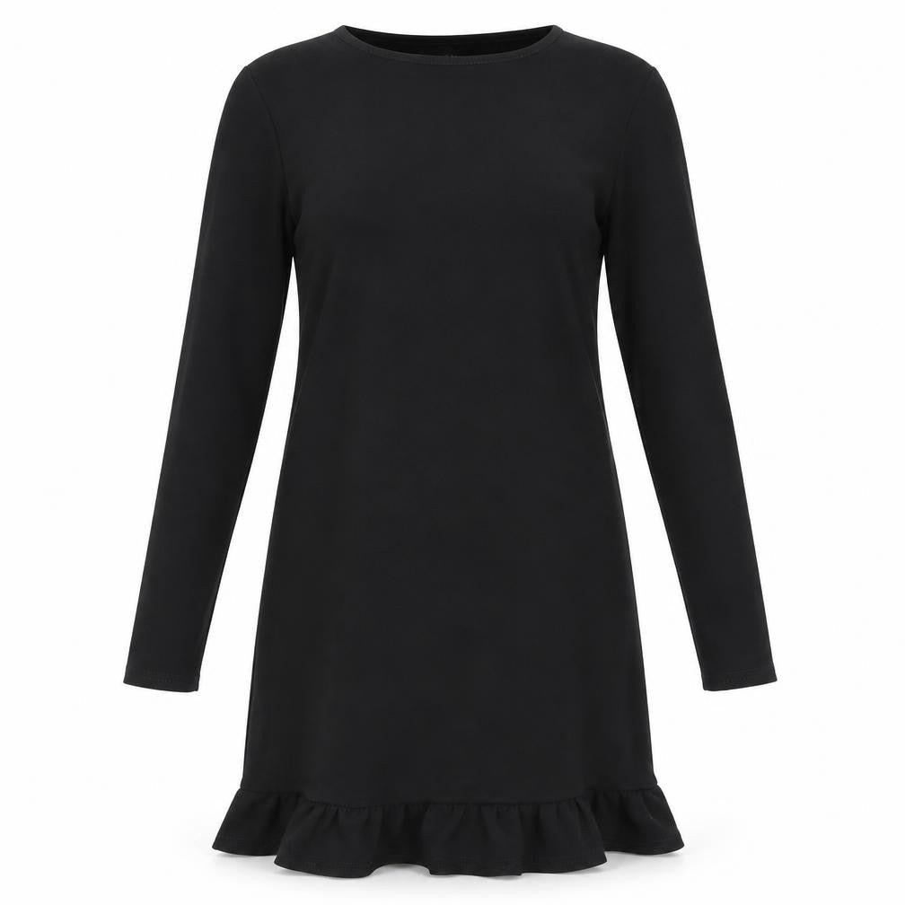 Missguided Womens Black  Rayon Bodycon  Size 8  - Frill hem
