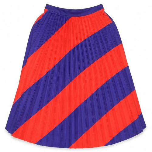 Bershka Womens Multicoloured Striped  Pleated Skirt Size S