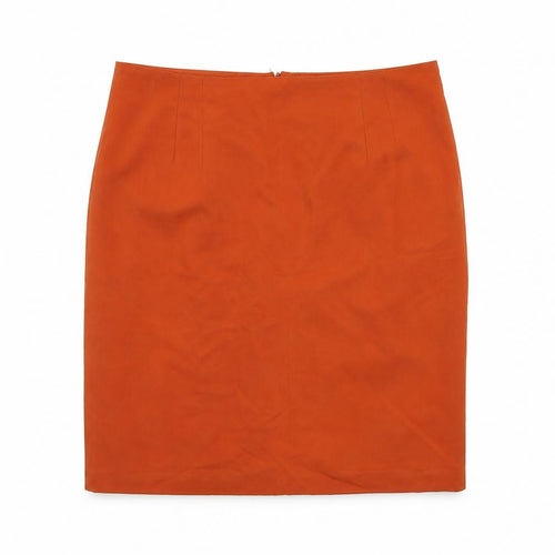 essence Womens Orange   Straight & Pencil Skirt Size 23 in