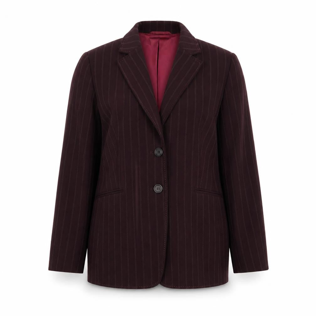 Precis Womens Purple Striped  Jacket Blazer Size 14