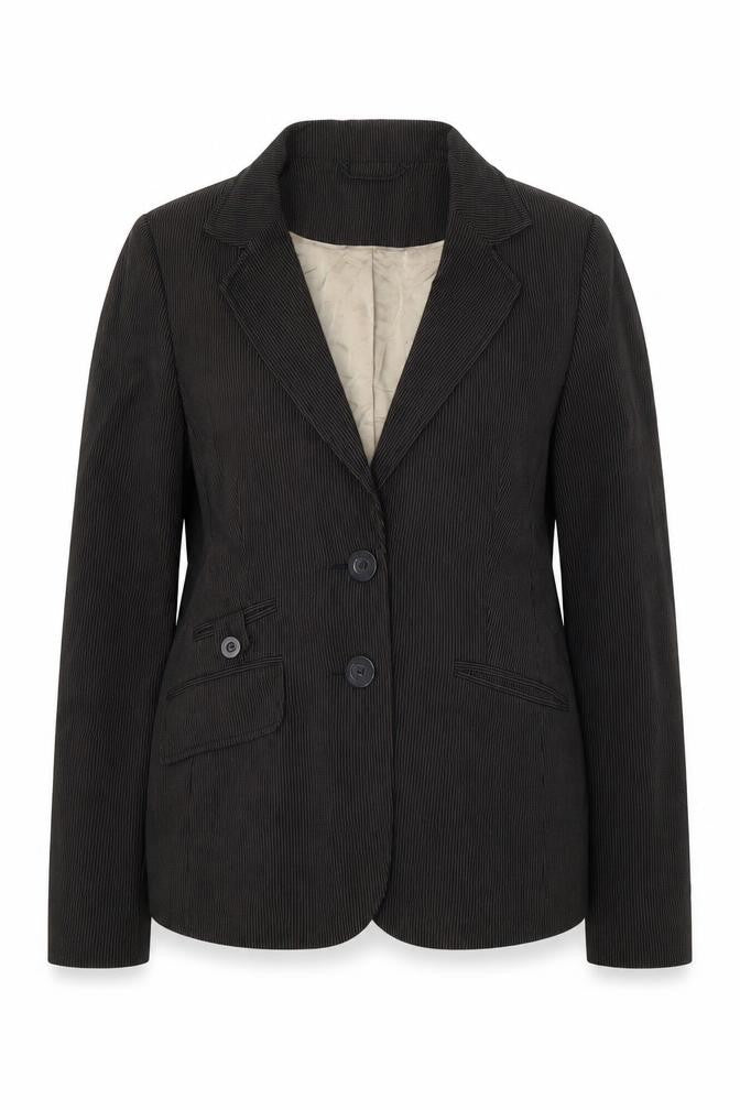 New Look Womens Black Striped  Jacket Suit Jacket Size 14