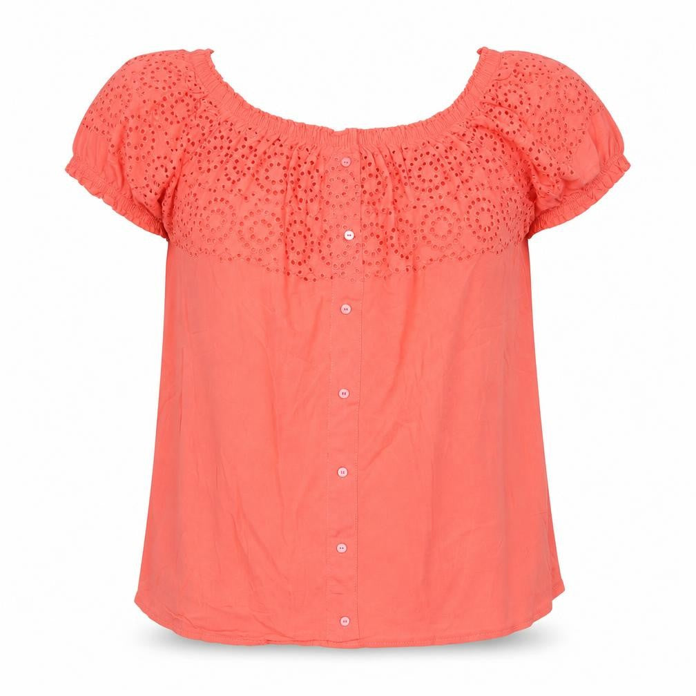 George Womens Orange   Basic Blouse Size 10