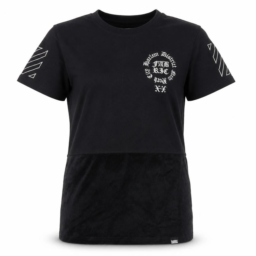 Fabric Womens Black   Basic T-Shirt Size XS  - Harlem District