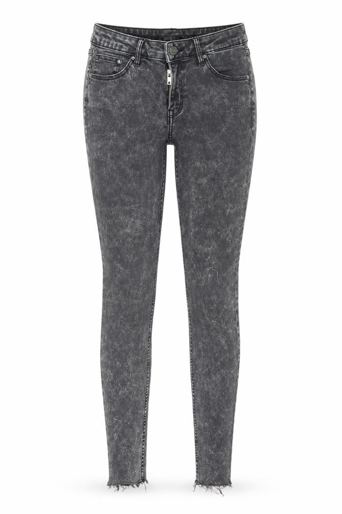 Denim & Co. Womens Grey  Denim Skinny Jeans Size 28 in L27 in - Acid wash