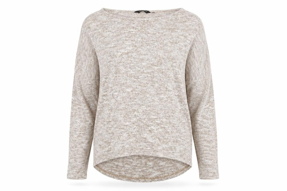 New Look Womens Brown  Knit Pullover Jumper Size 14  - cold shoudler