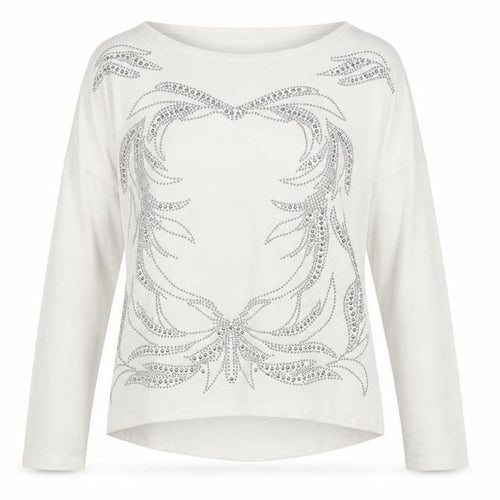 elogy Womens White   Pullover Jumper Size M