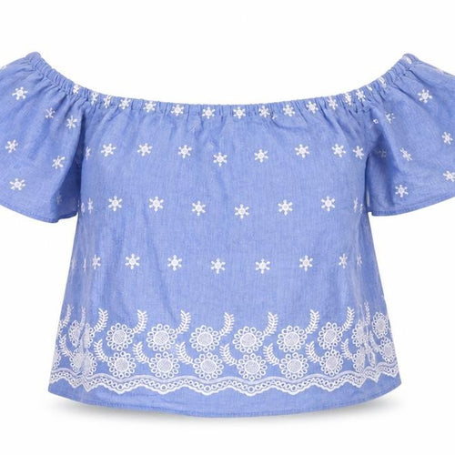 Select Womens Blue   Basic Blouse Size 8
