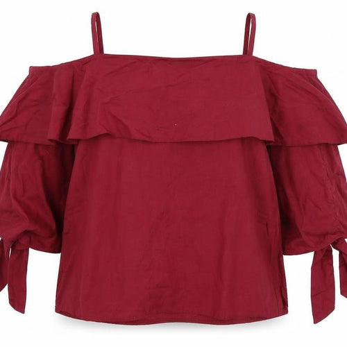 Topshop Womens Red   Basic Blouse Size 6