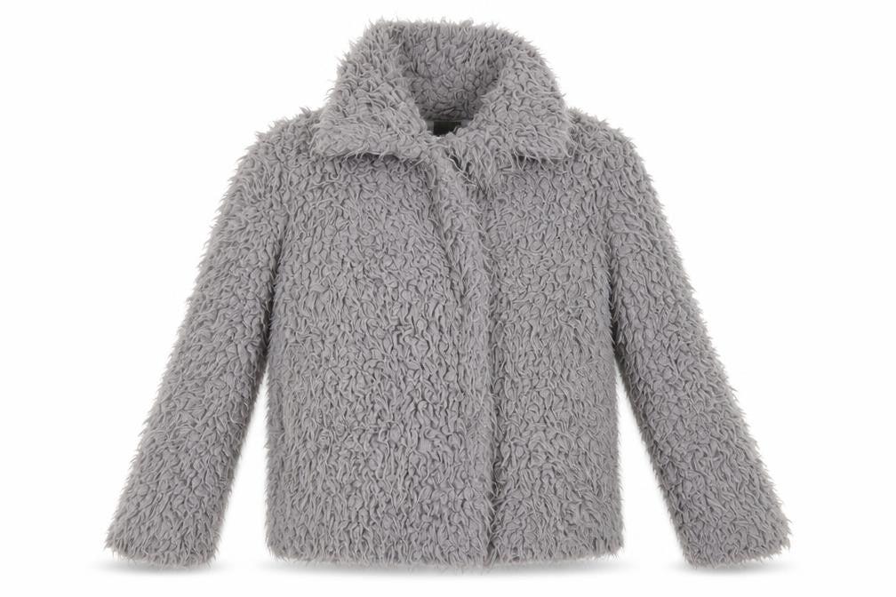 Front view of Primark women’s grey jacket coat, size UK 4