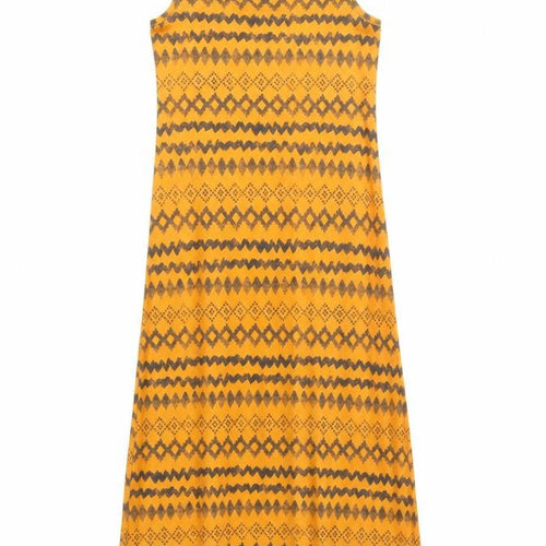 Matalan Girls Orange Geometric Jersey Maxi  Size 9 Years