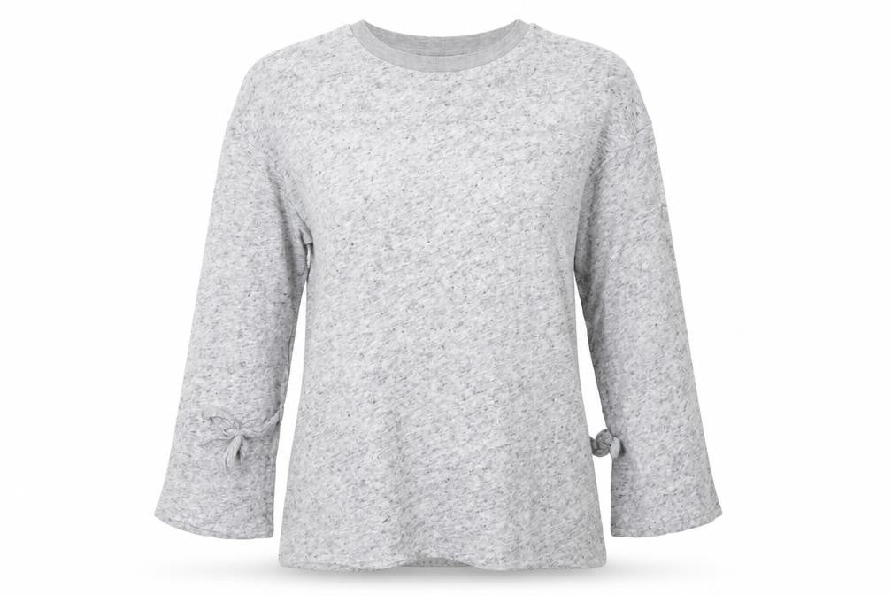 Topshop Womens Grey  Jersey Basic Blouse Size 10