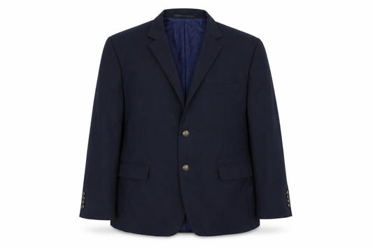 Front view of Marks & Spencer men’s blue jacket blazer, size 40
