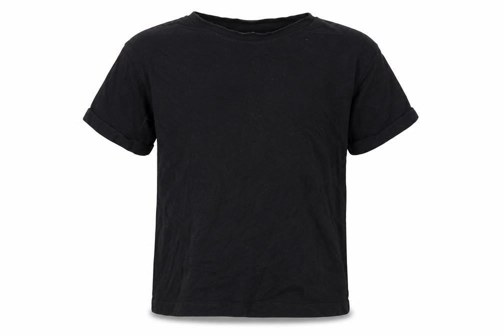 Front view of Next girls’ black basic t-shirt, size 5, years